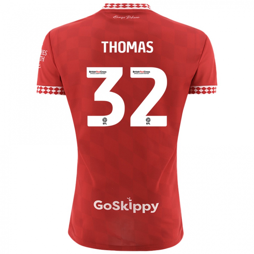 Herren Lewis Thomas #32 Rot Heimtrikot Trikot 2024/25 T-Shirt Österreich