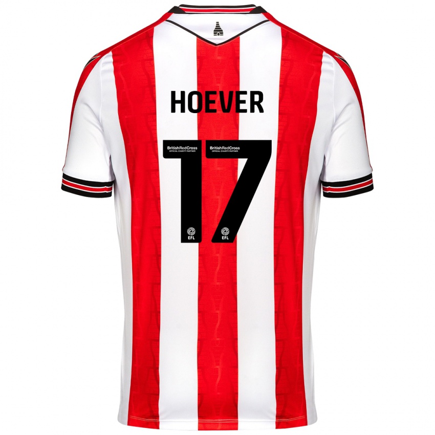 Herren Ki-Jana Hoever #17 Rot Weiß Heimtrikot Trikot 2024/25 T-Shirt Österreich