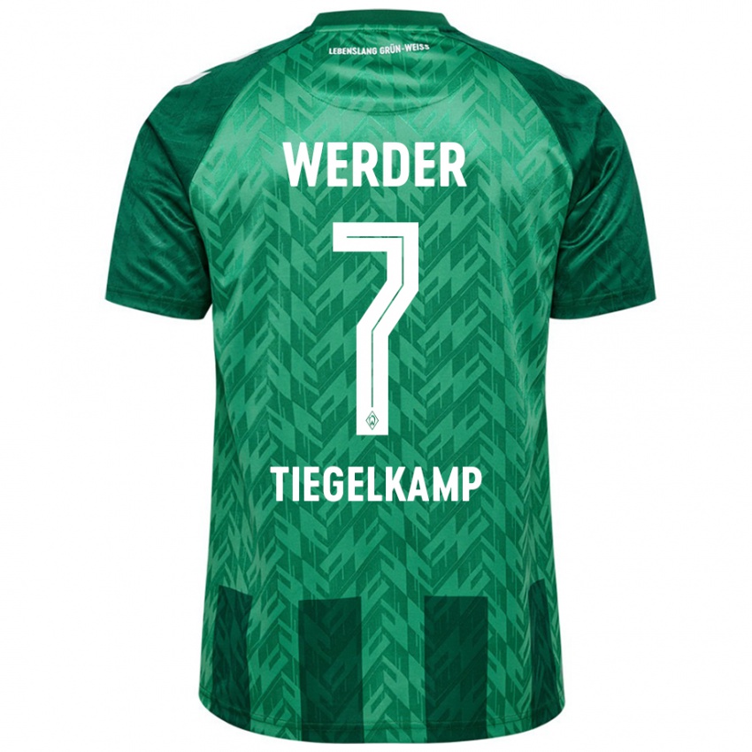 Herren Maximilian Tiegelkamp #7 Grün Heimtrikot Trikot 2024/25 T-Shirt Österreich