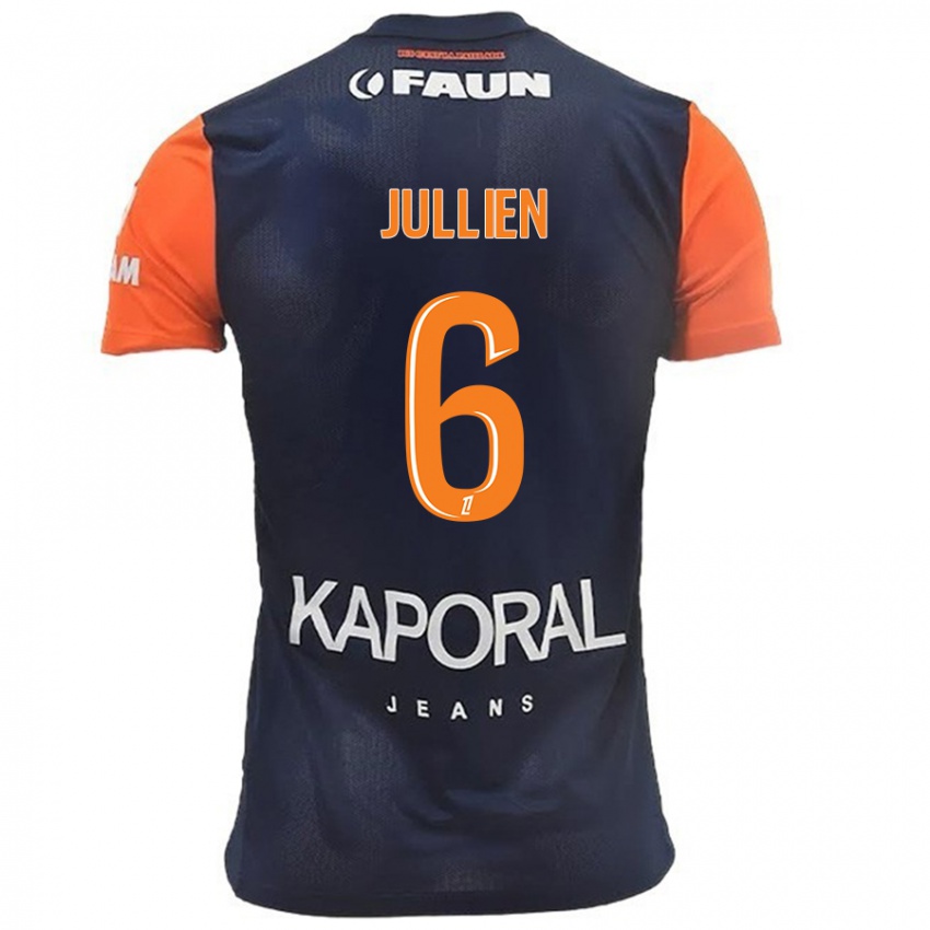 Herren Christopher Jullien #6 Marineblau Orange Heimtrikot Trikot 2024/25 T-Shirt Österreich