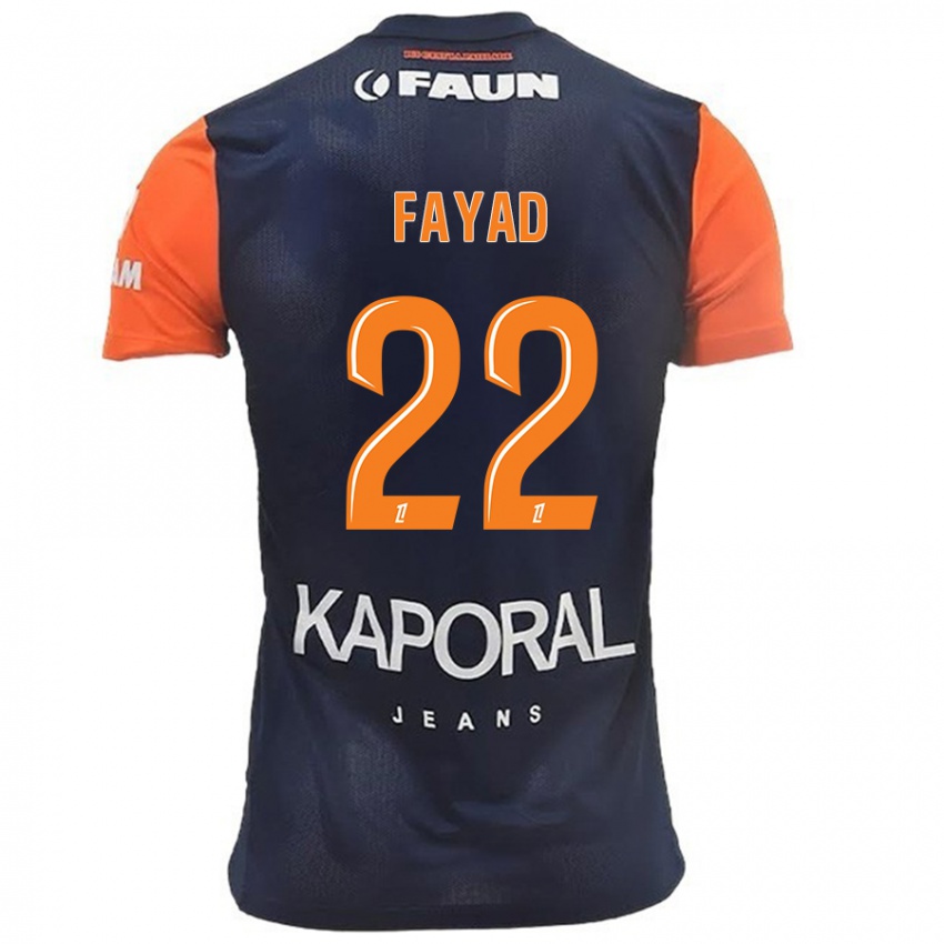 Herren Khalil Fayad #22 Marineblau Orange Heimtrikot Trikot 2024/25 T-Shirt Österreich