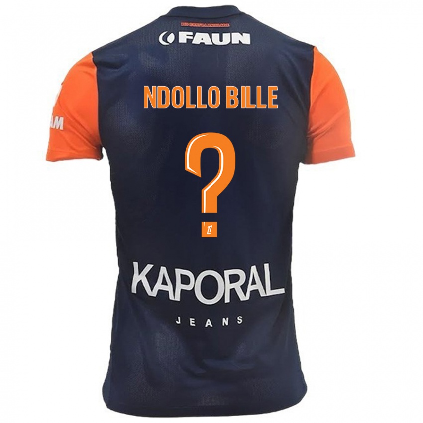 Herren Wilfried Ndollo Bille #0 Marineblau Orange Heimtrikot Trikot 2024/25 T-Shirt Österreich