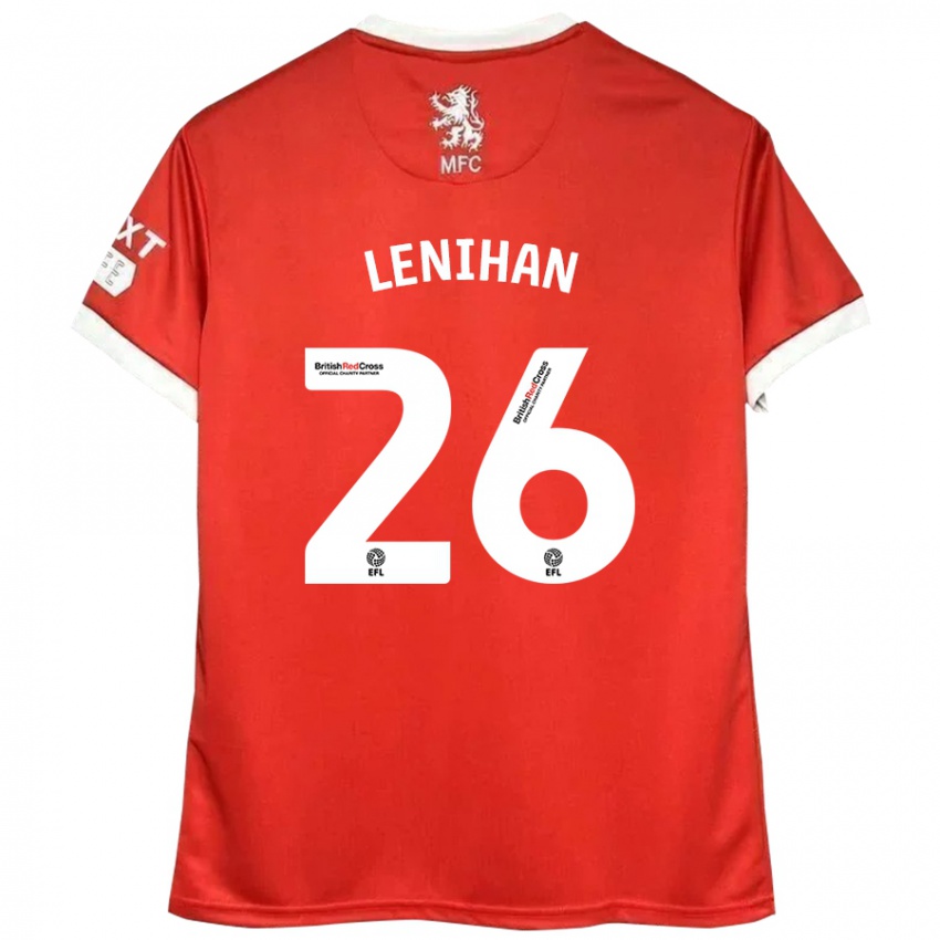 Herren Darragh Lenihan #26 Rot Weiß Heimtrikot Trikot 2024/25 T-Shirt Österreich