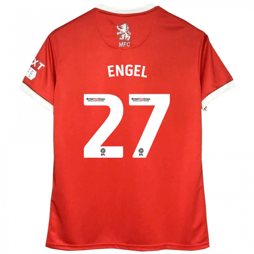 Herren Lukas Engel #27 Rot Weiß Heimtrikot Trikot 2024/25 T-Shirt Österreich