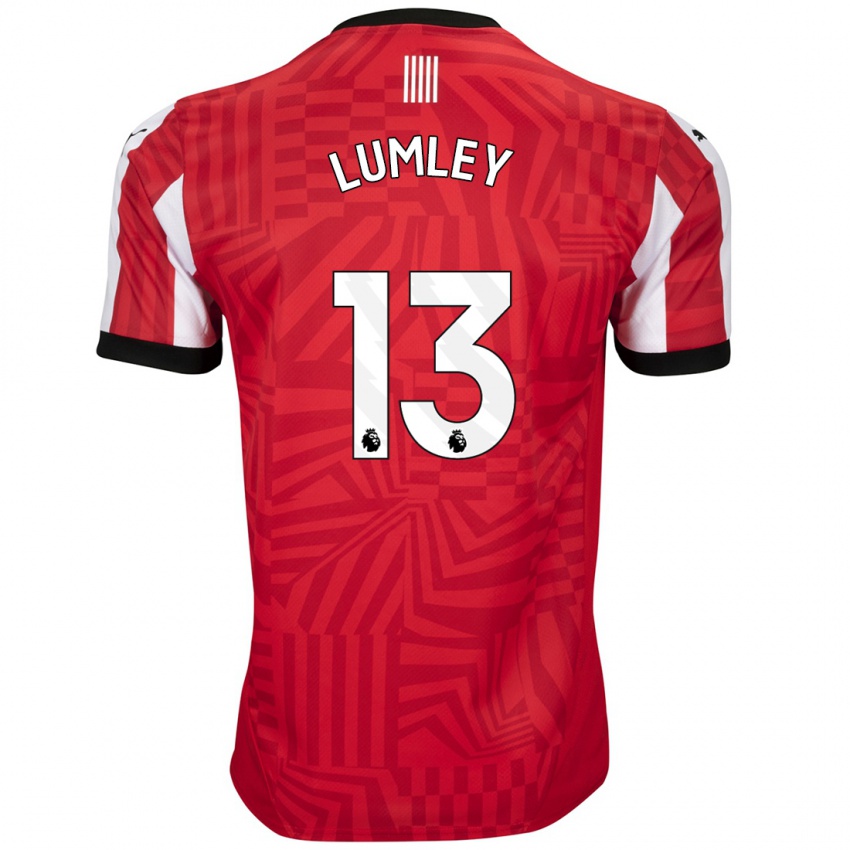 Herren Joe Lumley #13 Rot Weiß Heimtrikot Trikot 2024/25 T-Shirt Österreich