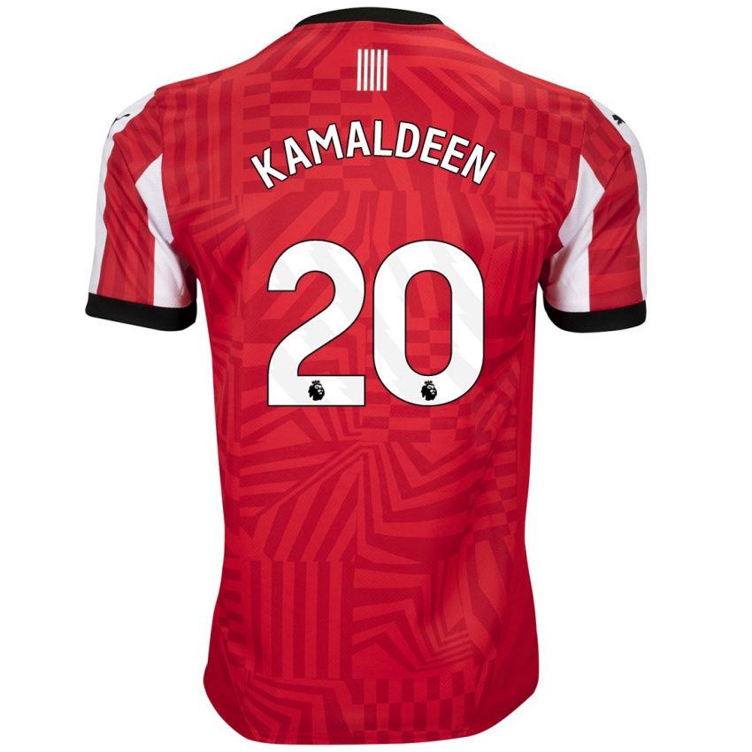 Herren Kamaldeen Sulemana #20 Rot Weiß Heimtrikot Trikot 2024/25 T-Shirt Österreich