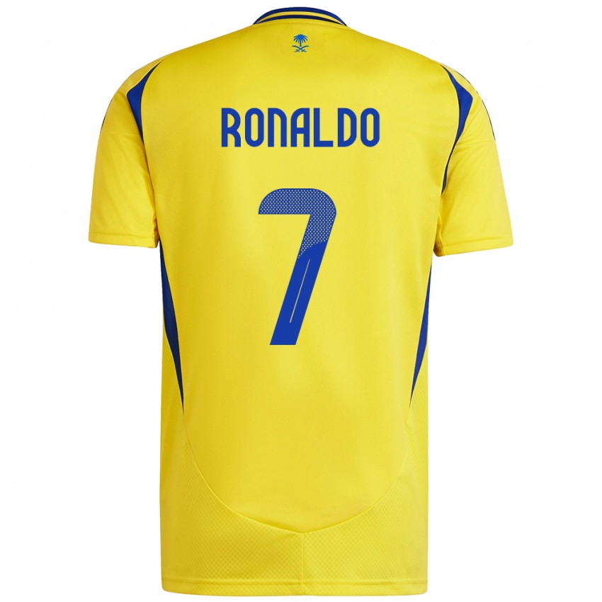 Herren Cristiano Ronaldo #7 Gelb Blau Heimtrikot Trikot 2024/25 T-Shirt Österreich