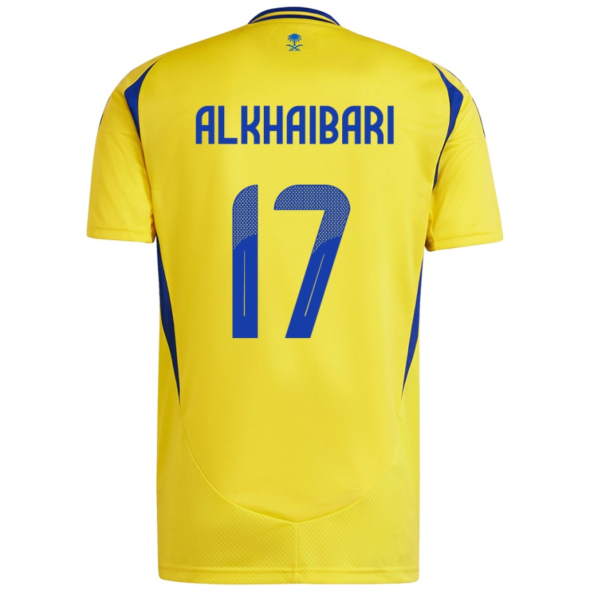 Herren Abdullah Al-Khaibari #17 Gelb Blau Heimtrikot Trikot 2024/25 T-Shirt Österreich