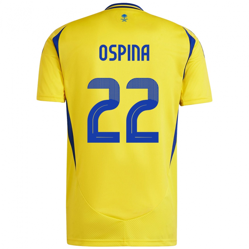 Herren David Ospina #22 Gelb Blau Heimtrikot Trikot 2024/25 T-Shirt Österreich