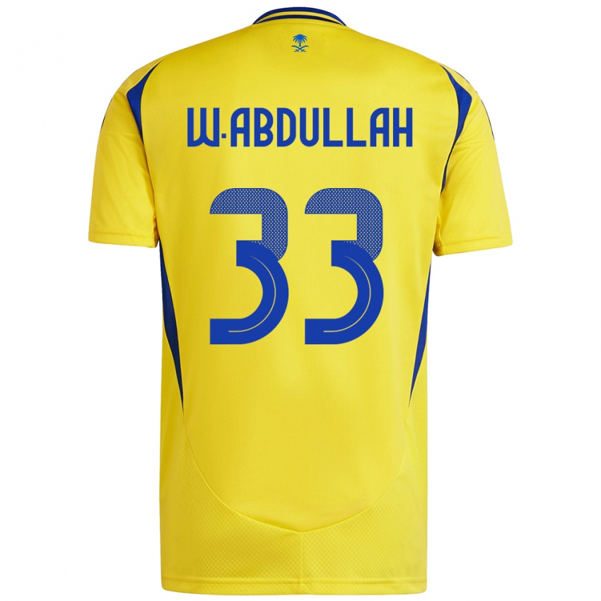 Herren Waleed Abdullah #33 Gelb Blau Heimtrikot Trikot 2024/25 T-Shirt Österreich