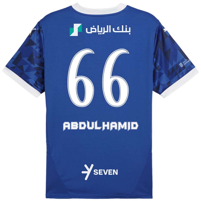 Herren Saud Abdulhamid #66 Dunkelblau Weiß Heimtrikot Trikot 2024/25 T-Shirt Österreich