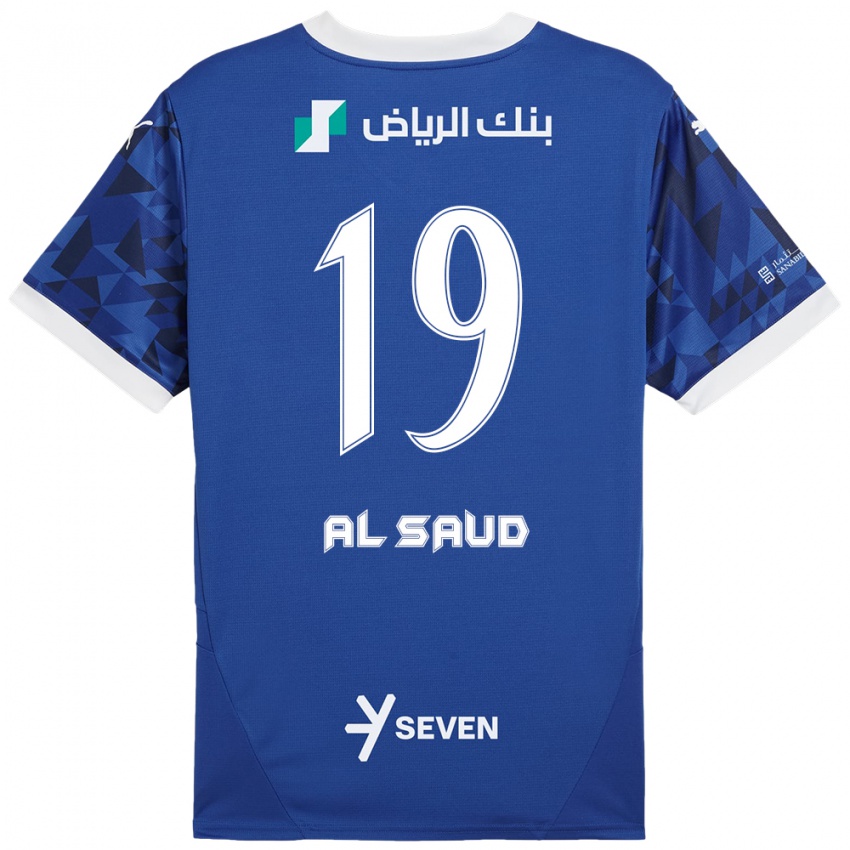 Herren Manal Al Saud #19 Dunkelblau Weiß Heimtrikot Trikot 2024/25 T-Shirt Österreich