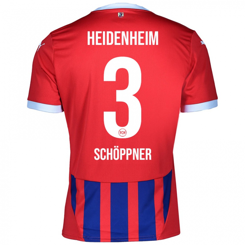 Herren Jan Schöppner #3 Rot Blau Heimtrikot Trikot 2024/25 T-Shirt Österreich