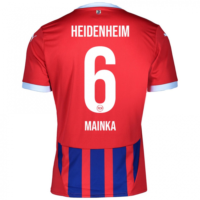 Herren Patrick Mainka #6 Rot Blau Heimtrikot Trikot 2024/25 T-Shirt Österreich