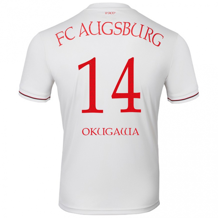 Herren Masaya Okugawa #14 Weiß Heimtrikot Trikot 2024/25 T-Shirt Österreich