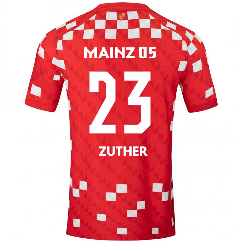 Herren Pit Zuther #23 Weiß Rot Heimtrikot Trikot 2024/25 T-Shirt Österreich