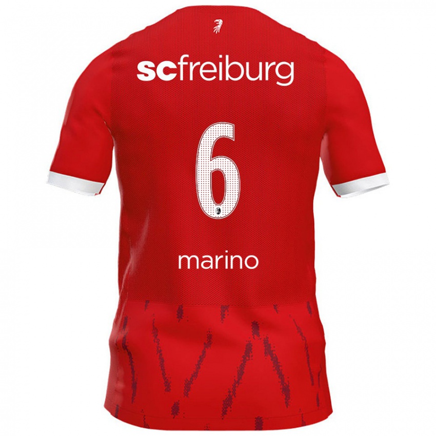 Herren Luca Marino #6 Rot Heimtrikot Trikot 2024/25 T-Shirt Österreich