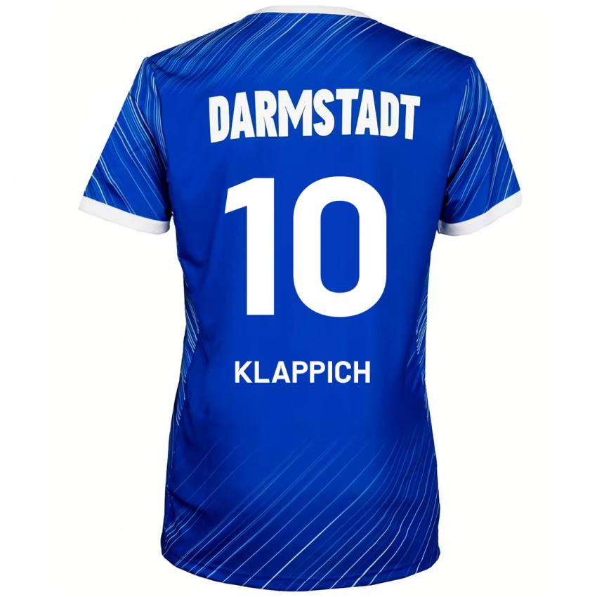 Herren Luis Klappich #10 Blau Weiß Heimtrikot Trikot 2024/25 T-Shirt Österreich