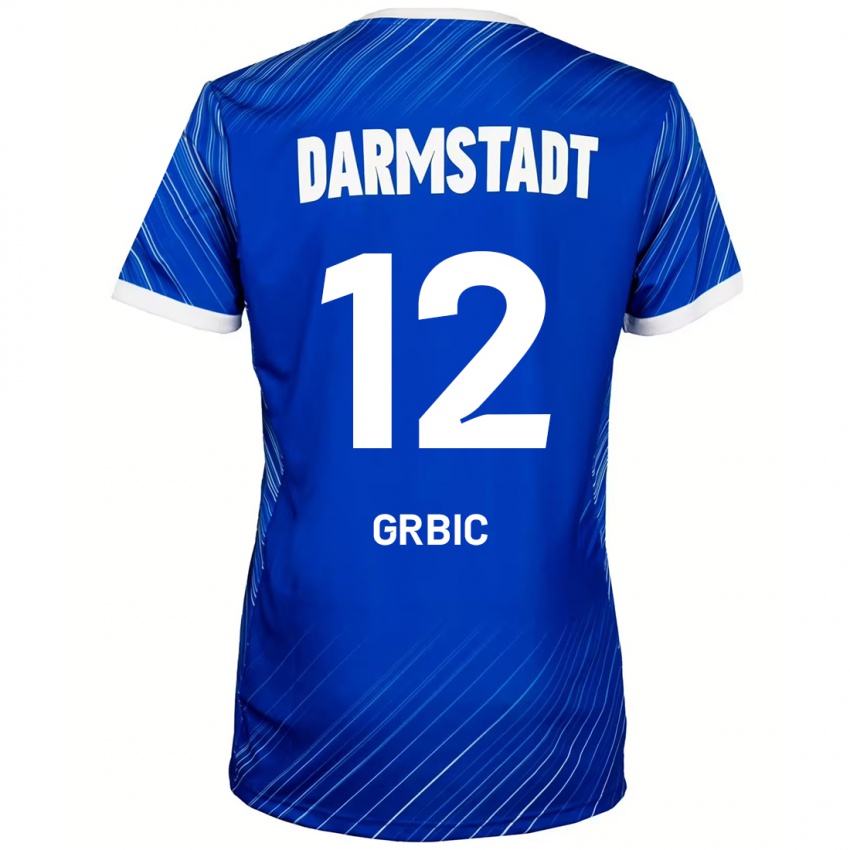 Herren Viktor Grbic #12 Blau Weiß Heimtrikot Trikot 2024/25 T-Shirt Österreich