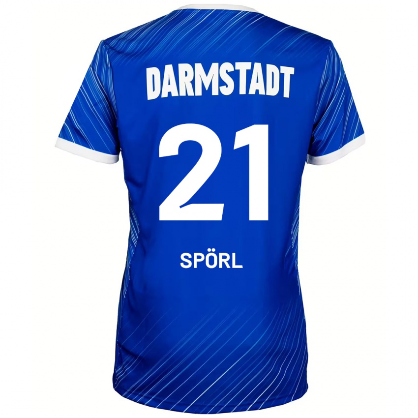 Herren Luca Spörl #21 Blau Weiß Heimtrikot Trikot 2024/25 T-Shirt Österreich