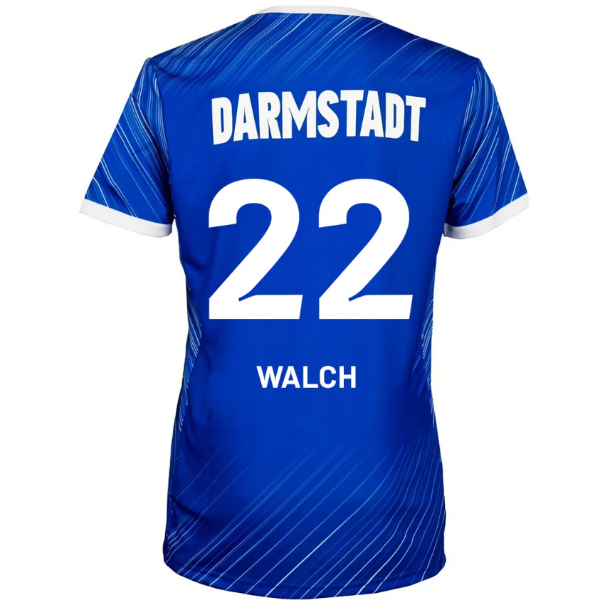 Herren Leon Walch #22 Blau Weiß Heimtrikot Trikot 2024/25 T-Shirt Österreich