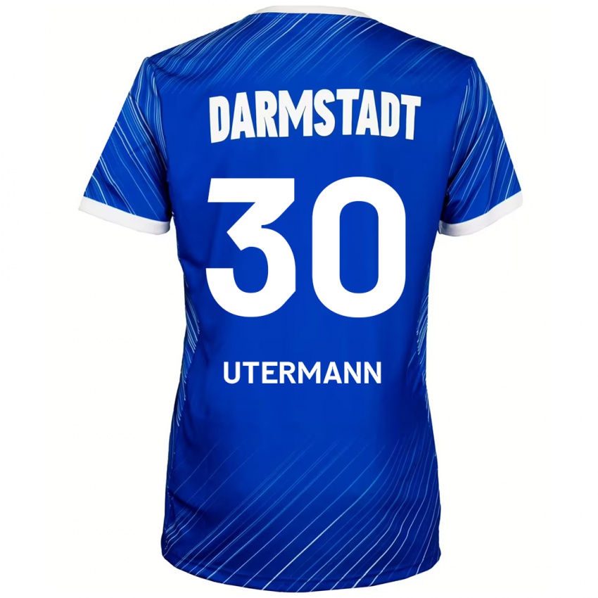 Herren Anton Utermann #30 Blau Weiß Heimtrikot Trikot 2024/25 T-Shirt Österreich