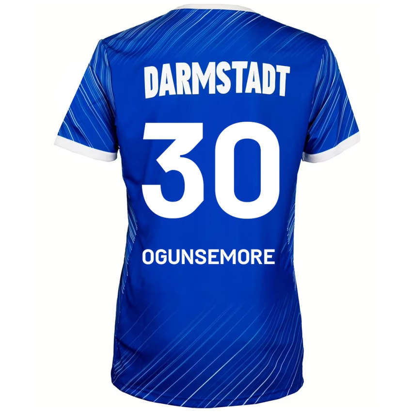 Herren Malakai Ogunsemore #30 Blau Weiß Heimtrikot Trikot 2024/25 T-Shirt Österreich