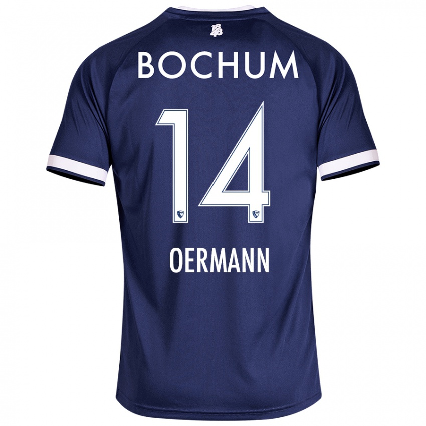 Herren Tim Oermann #14 Dunkelblau Heimtrikot Trikot 2024/25 T-Shirt Österreich