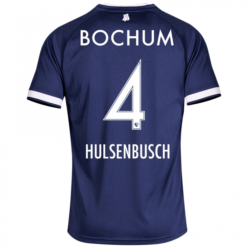 Herren Daniel Hülsenbusch #4 Dunkelblau Heimtrikot Trikot 2024/25 T-Shirt Österreich