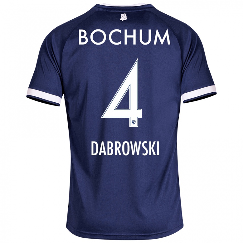 Herren Luc Dabrowski #4 Dunkelblau Heimtrikot Trikot 2024/25 T-Shirt Österreich