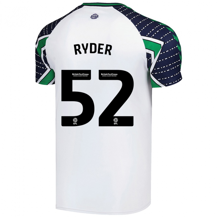 Herren Joe Ryder #52 Weiß Auswärtstrikot Trikot 2024/25 T-Shirt Österreich