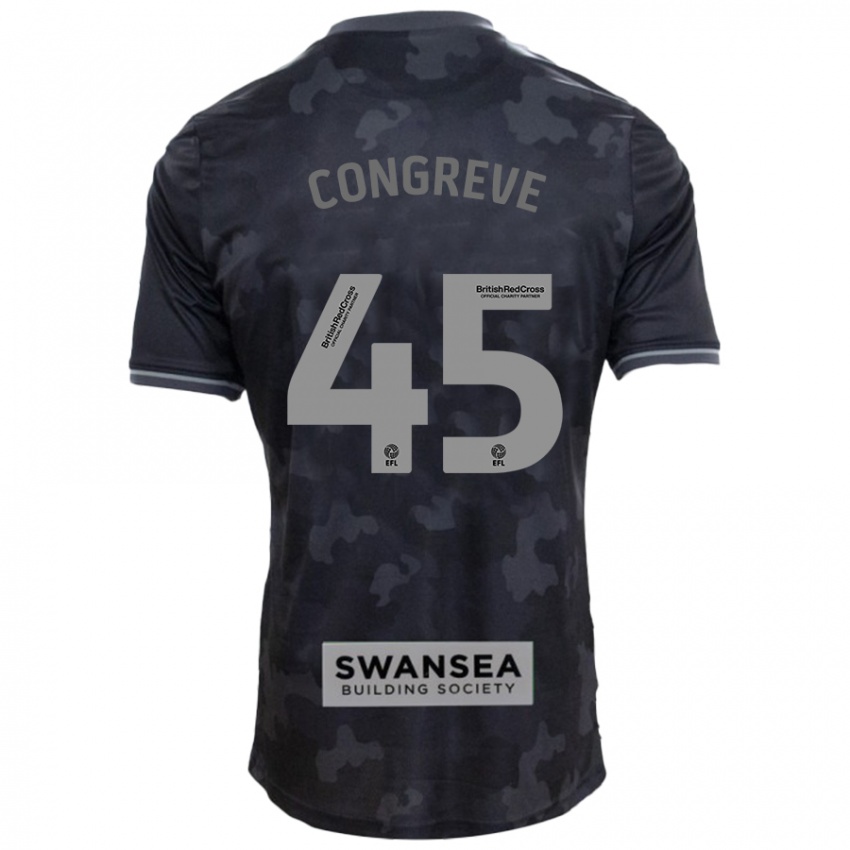 Herren Cameron Congreve #45 Schwarz Auswärtstrikot Trikot 2024/25 T-Shirt Österreich