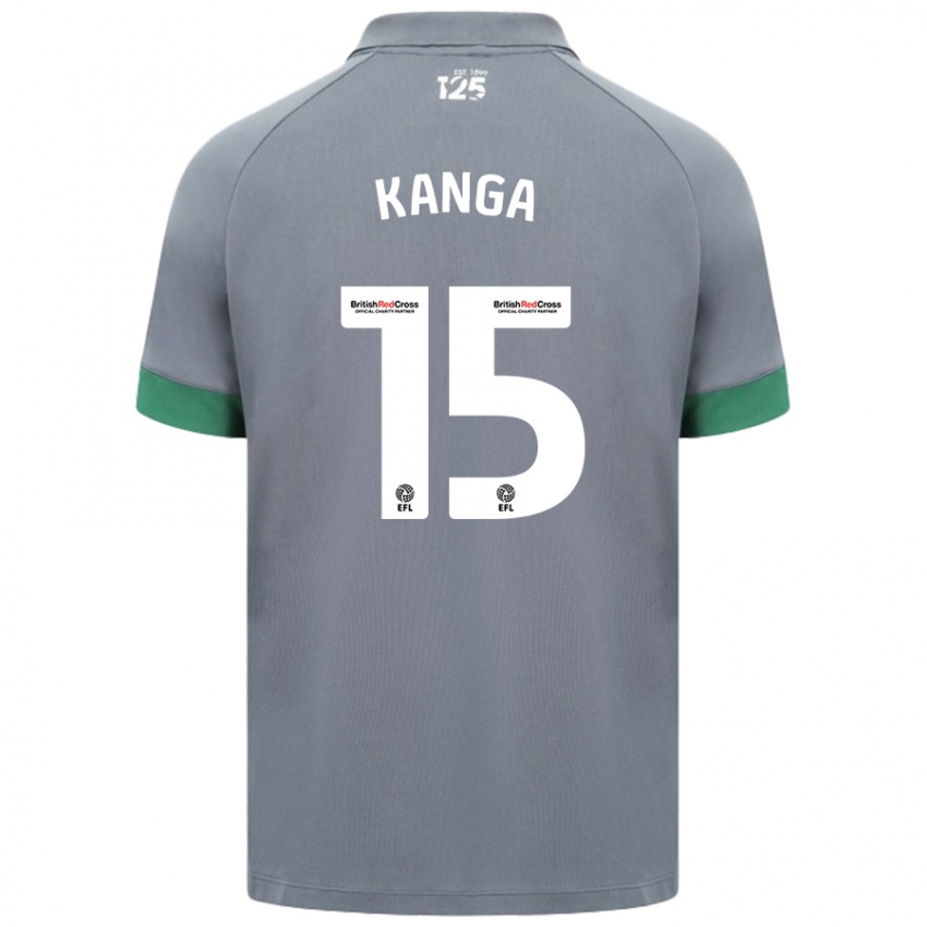 Herren Wilfried Kanga #15 Dunkelgrau Auswärtstrikot Trikot 2024/25 T-Shirt Österreich