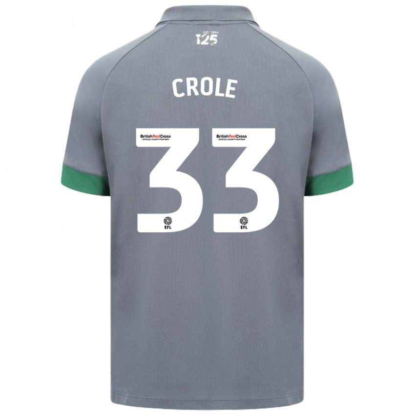 Herren James Crole #33 Dunkelgrau Auswärtstrikot Trikot 2024/25 T-Shirt Österreich