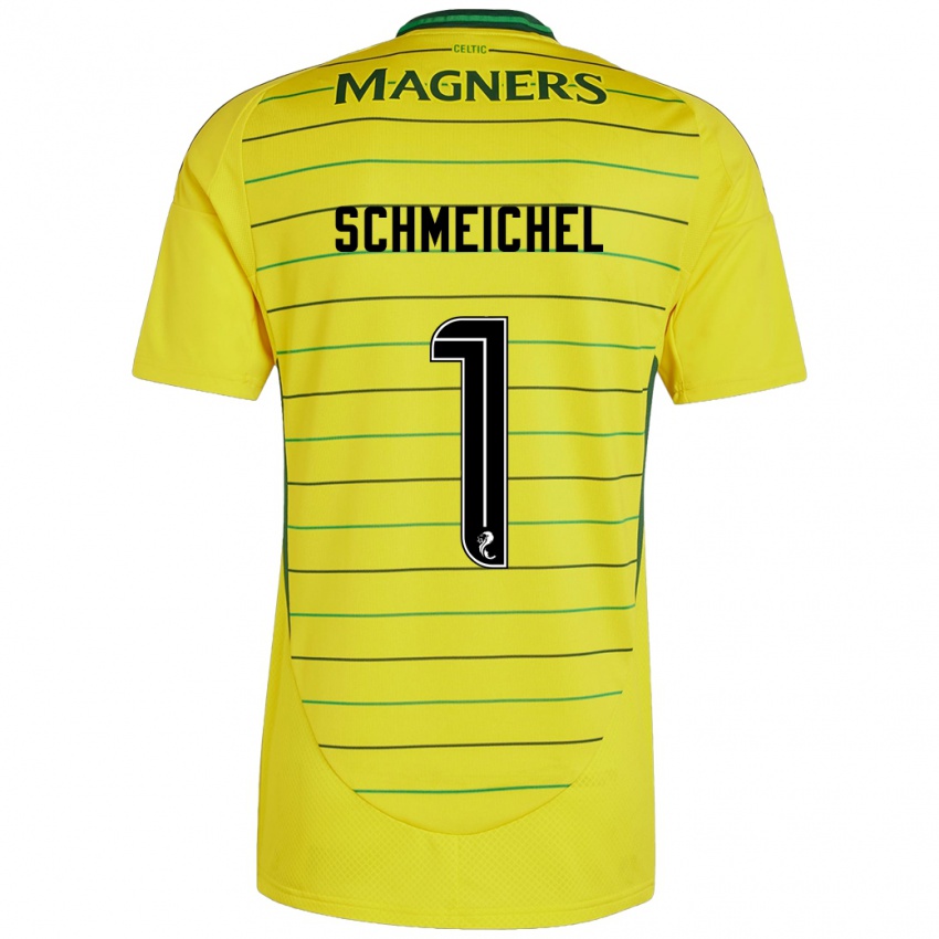 Herren Kasper Schmeichel #1 Gelb Auswärtstrikot Trikot 2024/25 T-Shirt Österreich