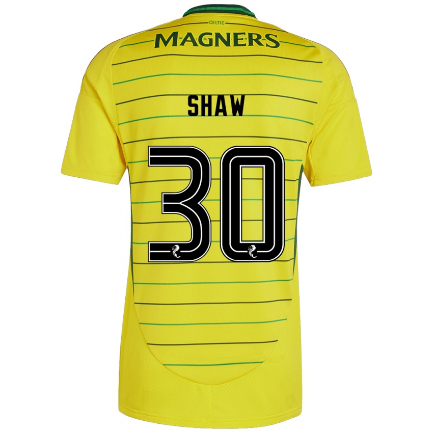 Herren Liam Shaw #30 Gelb Auswärtstrikot Trikot 2024/25 T-Shirt Österreich