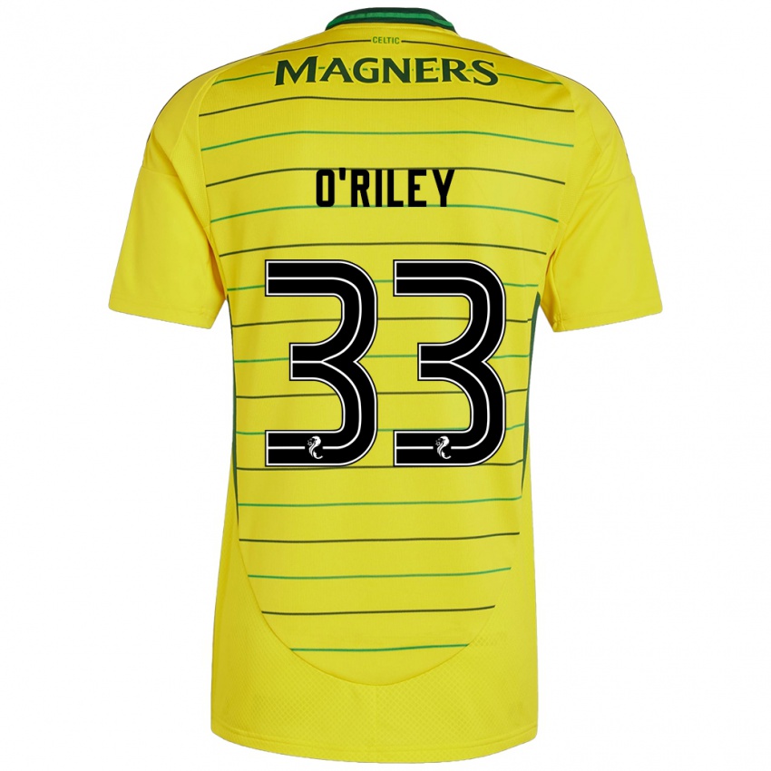 Herren Matt O'riley #33 Gelb Auswärtstrikot Trikot 2024/25 T-Shirt Österreich