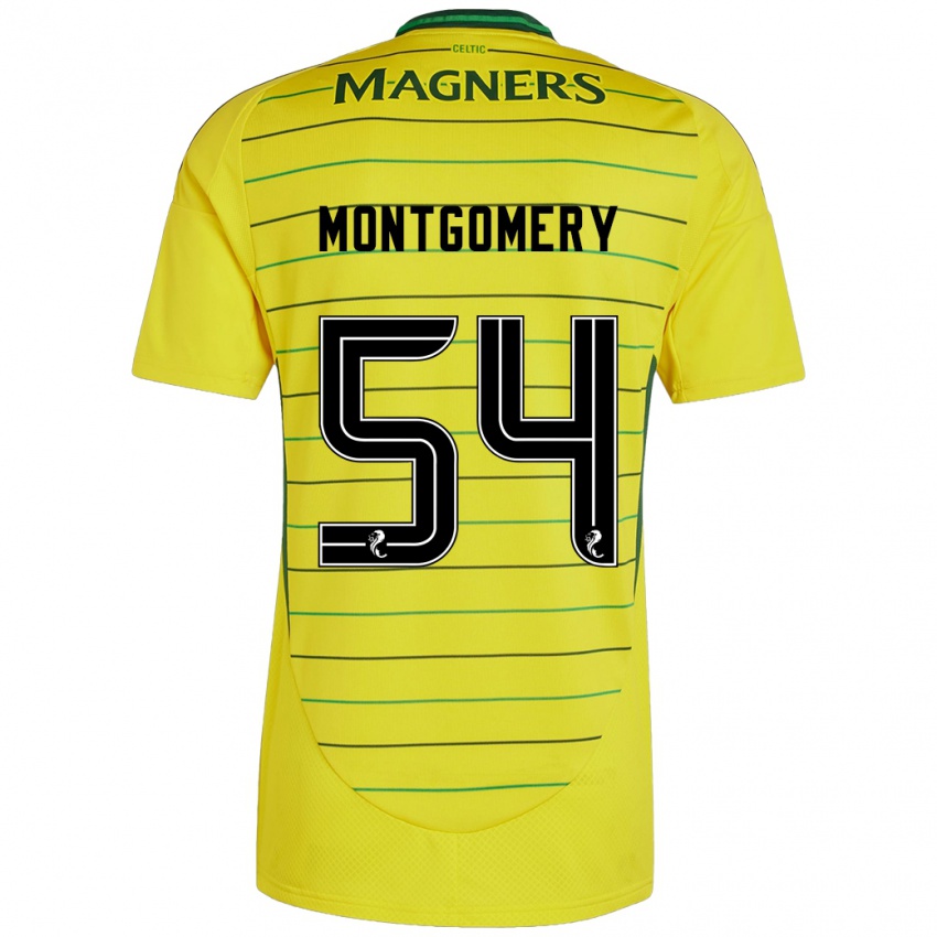 Herren Adam Montgomery #54 Gelb Auswärtstrikot Trikot 2024/25 T-Shirt Österreich