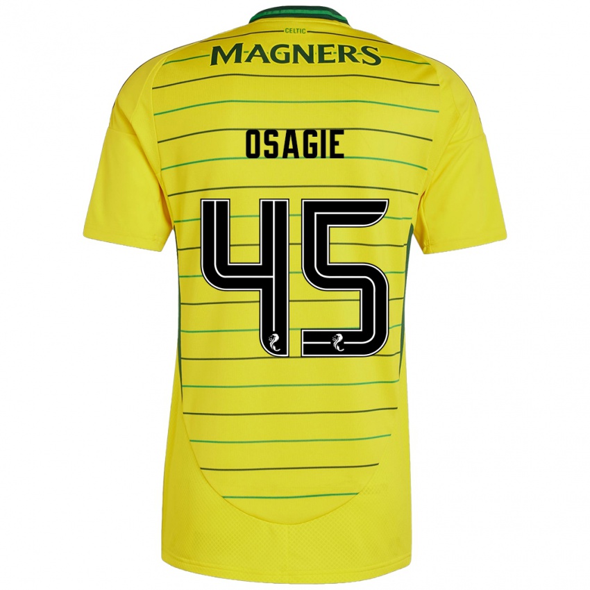 Herren Justin Osagie #45 Gelb Auswärtstrikot Trikot 2024/25 T-Shirt Österreich