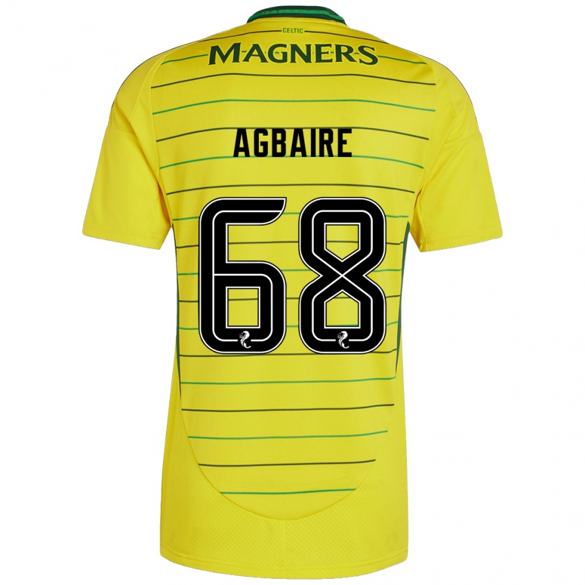 Herren Lenny Agbaire #68 Gelb Auswärtstrikot Trikot 2024/25 T-Shirt Österreich