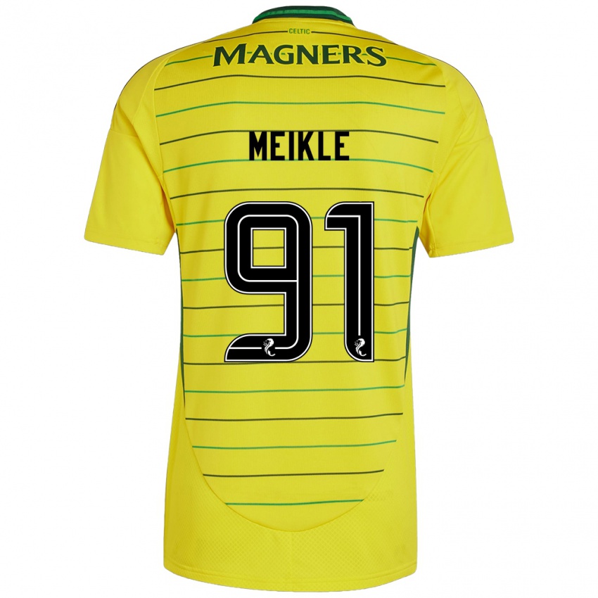 Herren Jamie Meikle #91 Gelb Auswärtstrikot Trikot 2024/25 T-Shirt Österreich