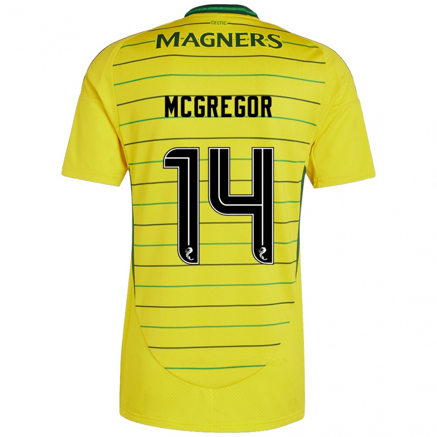 Herren Shannon Mcgregor #14 Gelb Auswärtstrikot Trikot 2024/25 T-Shirt Österreich