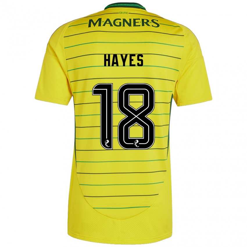 Herren Caitlin Hayes #18 Gelb Auswärtstrikot Trikot 2024/25 T-Shirt Österreich