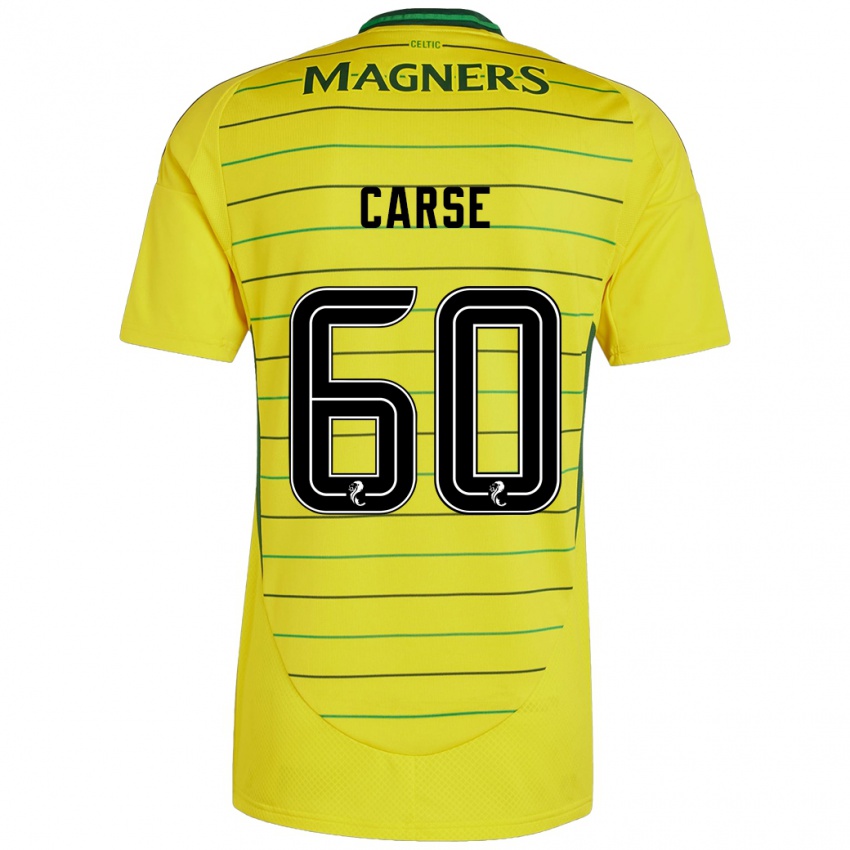 Herren Mackenzie Carse #60 Gelb Auswärtstrikot Trikot 2024/25 T-Shirt Österreich