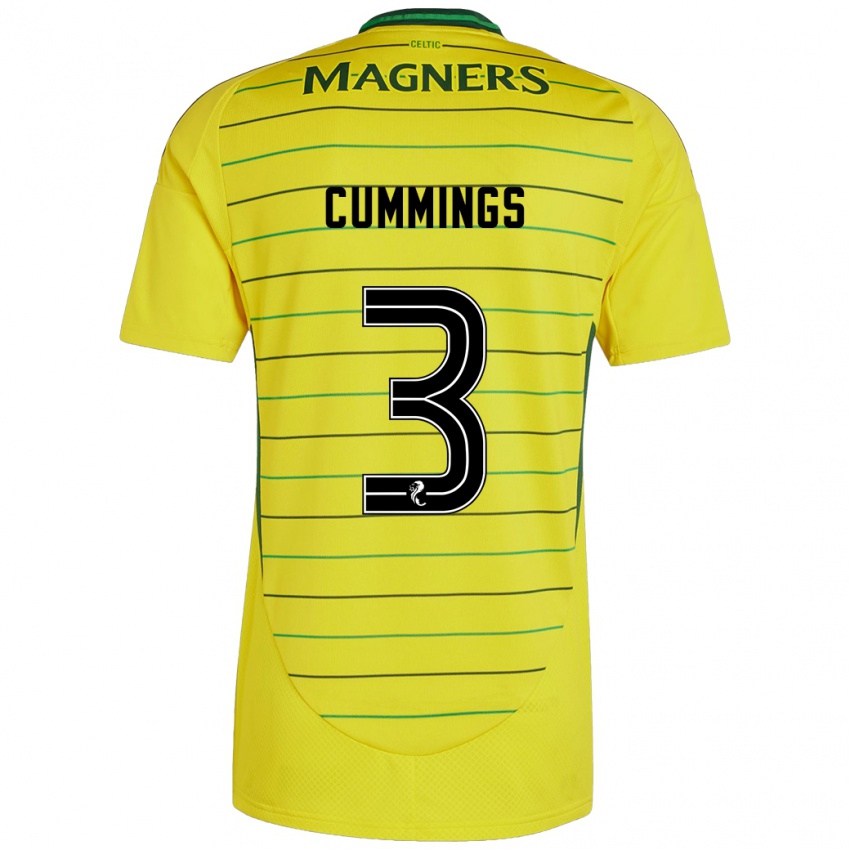 Herren Sydney Cummings #3 Gelb Auswärtstrikot Trikot 2024/25 T-Shirt Österreich