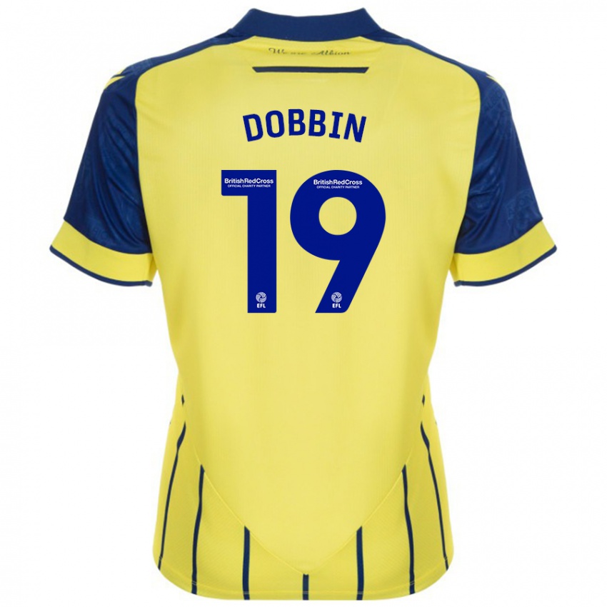 Herren Lewis Dobbin #19 Gelb Blau Auswärtstrikot Trikot 2024/25 T-Shirt Österreich