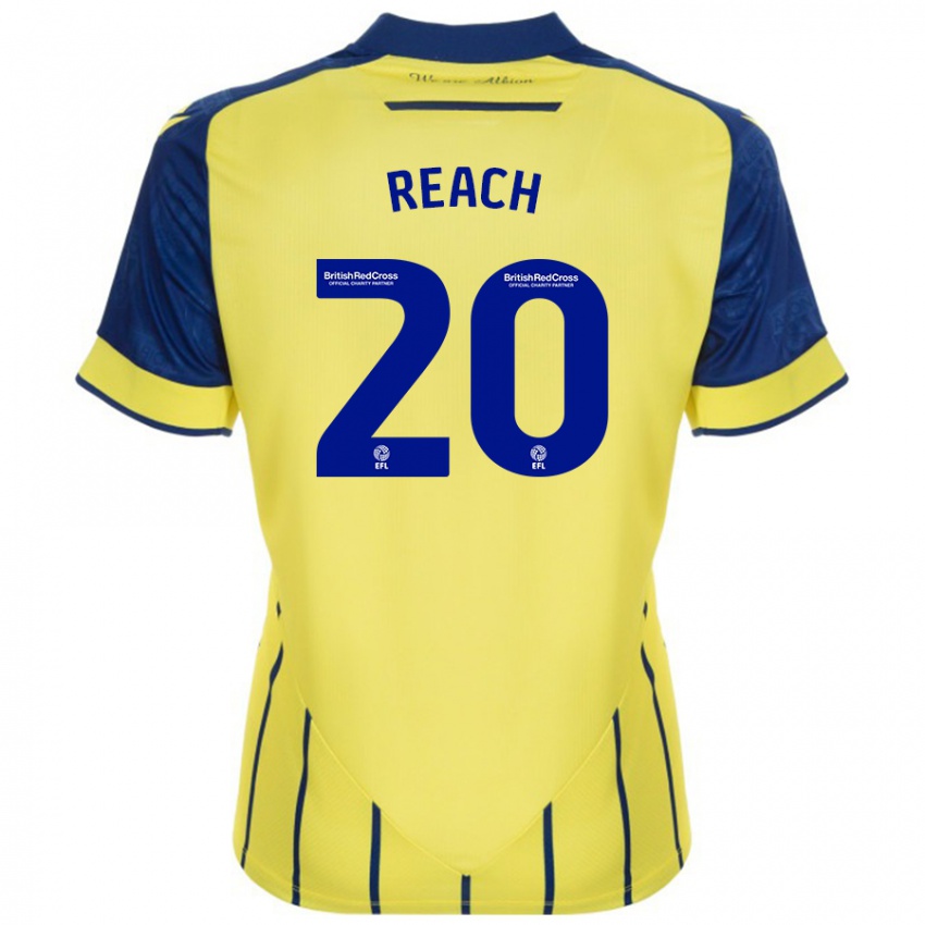 Herren Adam Reach #20 Gelb Blau Auswärtstrikot Trikot 2024/25 T-Shirt Österreich