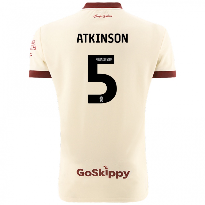 Herren Rob Atkinson #5 Cremeweiß Auswärtstrikot Trikot 2024/25 T-Shirt Österreich