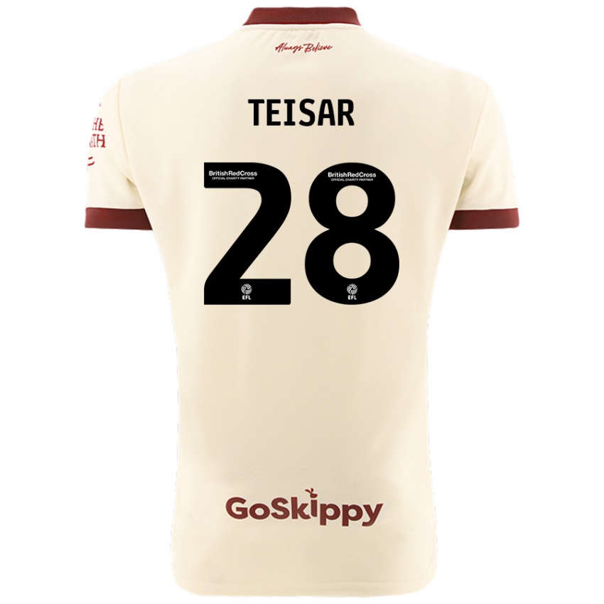 Herren Tianna Teisar #28 Cremeweiß Auswärtstrikot Trikot 2024/25 T-Shirt Österreich