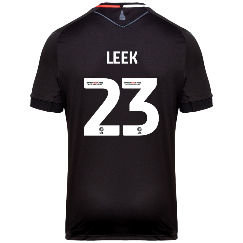 Herren Ellie Leek #23 Schwarz Auswärtstrikot Trikot 2024/25 T-Shirt Österreich